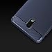 Nokia 2 Case, Dretal Carbon Fiber Shock Resistant Brusd Texture Soft TPU Phone case Anti-Fingerprint Flexible Full-Body Protective Cover for Nokia 2 (Navy)