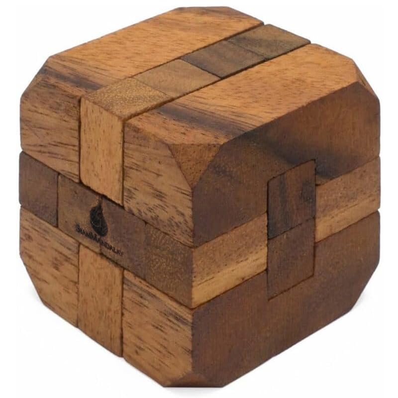 Hidden Passage: Wooden Brain Teaser Puzzle by SiamMandalay. Genius STEM Skill Builder Interlocking Game. Educational Problem Solving Toy for Kids and Adults. Handmade Corporate Desk Accent for Office