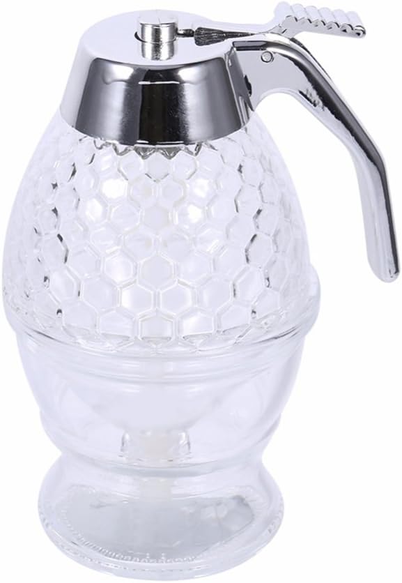 Kesset Non Drip Honey Dispenser Acrylic Syrup Honey Juice Bee Drip Bottle Container Cup Baking Tool