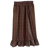 Women's Calico Pioneer Skirt Size ML, Brown