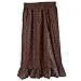 Women's Calico Pioneer Skirt Size ML, Brown