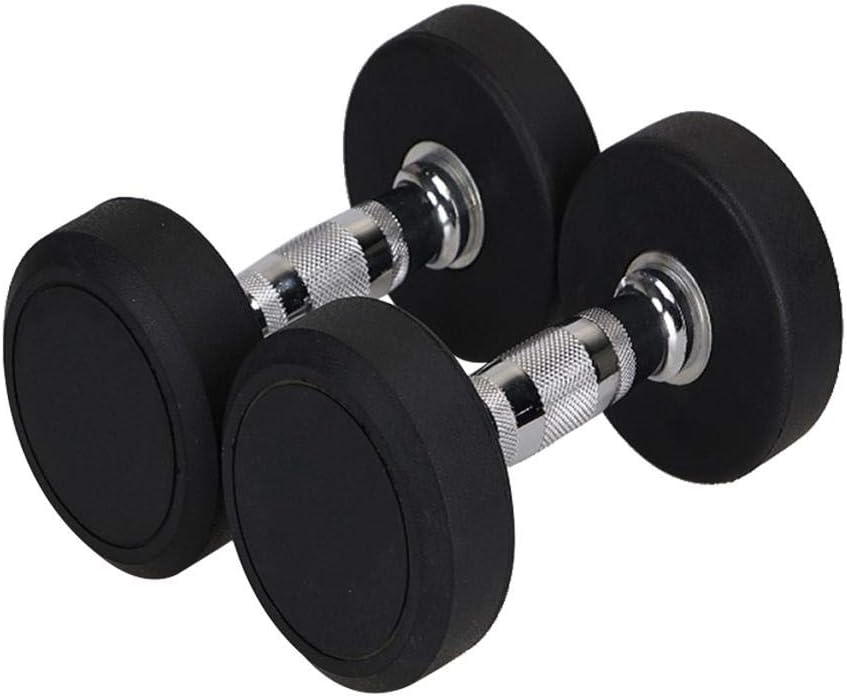 delibett Plastic-covered Environmental Protection Dumbbell Set, Dumbbell Gym Professional Rubber Dumbbell Home Fitness Equipment For Wowen