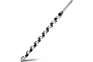GRIXLEN 1 x 18 inch Auger Drill Bit for Wood,Hex Shank Ship Auger Bit for Soft Wood, Hard Wood, Plastic, Composite Materials and DIY Projects