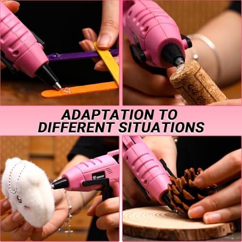 DEKOPRO Hot Glue Gun: 20W Mini DIY Silicone Glue Gun with 30 Glue Sticks for DIY Art Office School Packaging Repair Home