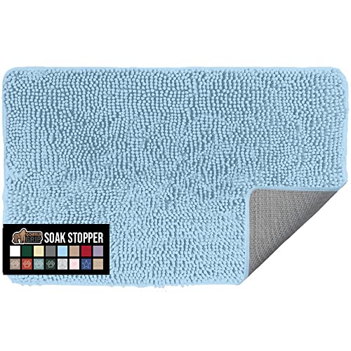 Gorilla Grip Soak Stopper Absorbent Indoor Chenille Doormat, 42x24