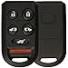 KeylessOption Key Fob Cover Case Replacement for 2005 2006 2007 2008 2009 2010 Honda Odyssey Remote Shell, 6-Button OUCG8D-399H-A, No Programming Necessary
