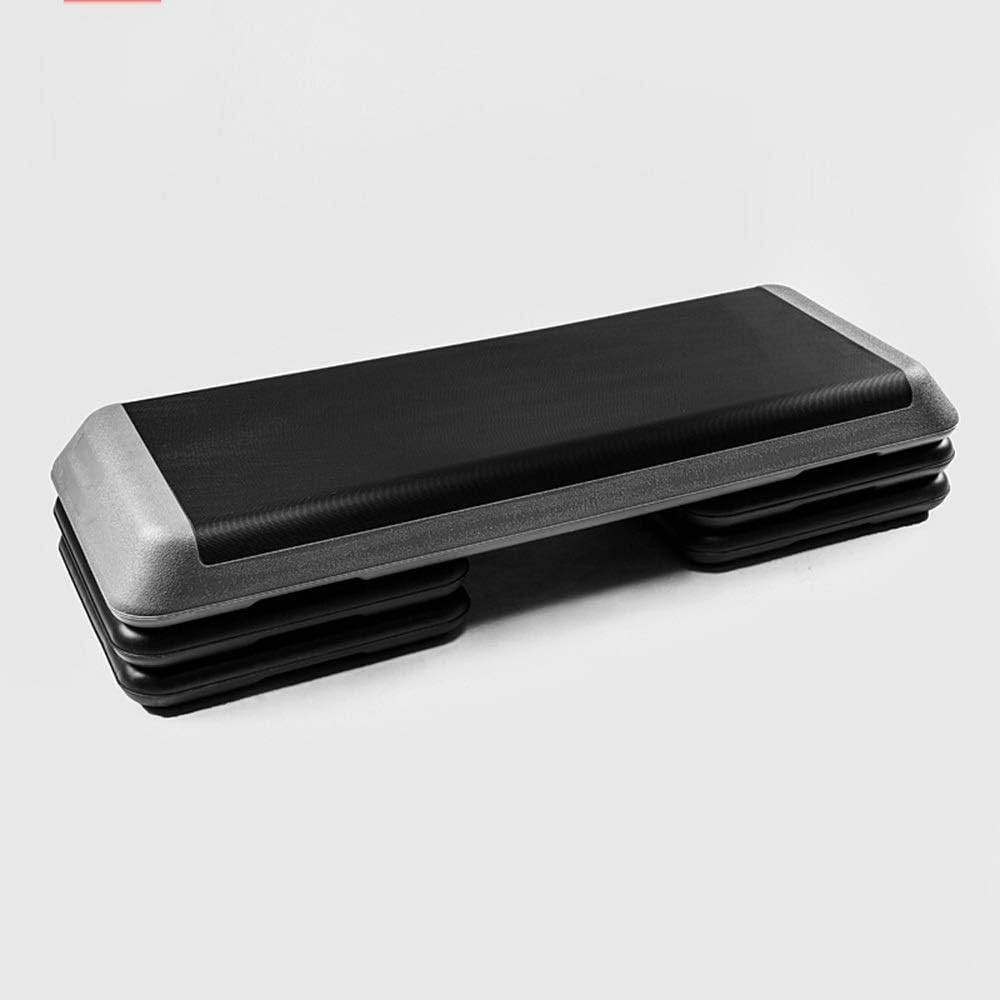 Aerobic Step Platforms, Fitness Platform Aerobic Stepper With Risers-Adjustable Anti-slip Aerobic Platform Burn More Calories Black Safety Non-slip Footplates ( Color : Black , Size : 110x41x20cm )