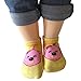Kakalu Assorted Non-Skid Ankle Cotton Socks with Grip for 12-36 Months Baby, Cartoon 1, 6-Pairs
