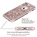 Vofolen Case Glitter Bling Shiny Hard Shell Rubber Bumper Armor with Front Cover Rose Gold