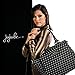 JuJuBe Be Classy Structured Multi-Functional Multi-Functional Diaper Bag/Purse, Legacy Collection - The Duchess - Black with White Polka Dots