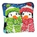 Prettyia DIY Latch Hook Kit Rug Making Crafts for Kids/Adults 16 inch X 16 inch Christmas Snowman