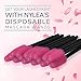 Nylea 120 Pack Disposable Eyelash Applicator Wands - Curler Brush Set - Mascara Eyebrow Spoolers - Comb Wands Spoolies Brushes