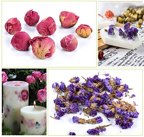 image for pnana Dried Flower Buds Kit- 9 Pack - for Candle Making, Oil Making, S