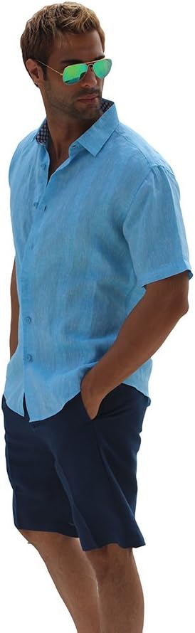 Santiago yarn dyed linen shirt