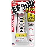 Eclectic Products inc. E6000 Plus Multi-purpose Clear Glue, Waterproof and Paintable, Strong Flexible Craft Adhesive for Wood, Glass, Fabric, Ceramic, Metal and More, 56.1ml