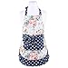 NEOVIVA Toddler Girls Apron with Pockets for Daily Play Kitchen, Double-layered Kitchen Apron for Children, Style Kathy, Floral Quarry Bloom
