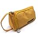 Longjet Large Capacity Pencil Case, Portable Zipper Closure Makeup Bag, Canvas Cell Phone Earphone Pouch (yellow)
