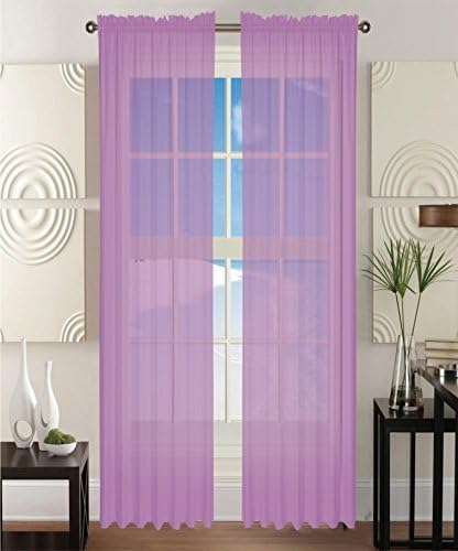 Amazon Com Awad Home Fashion 1 Panel Solid Lilac Sheer Voile