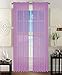 2-Piece Solid Lavender Purple Sheer Window Curtains/Drape/Panels/Treatment 60