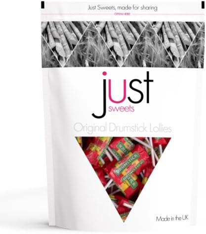 JUST SWEETS POUCH - Original Drumstick Lollies By Just Sweets (Share Pouch with One Old Fashioned Pound of Sweets)
