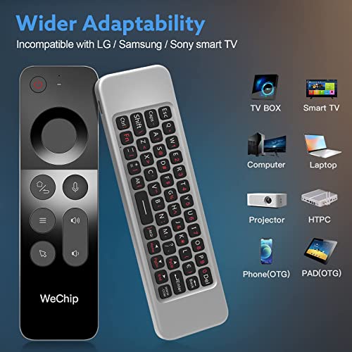 WeChip W3 Air Mouse Universal Voice Remote Control with Keyboard