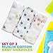 100% Cotton Muslin Swaddle Blankets with Cute Star Designs - Luxurious Soft, Light, Breathable & Versatile- Perfect for Swaddling, Nursing Cover, or Receiving Blanket for Your Newborn Baby- Set of 3