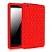 AT&T Trek 2 HD Case (Model 6461A) - Fintie [Honey Comb Series] Light Weight Shock Proof Silicone Protective Cover [Anti Slip] [Kids Friendly] for 8-inch AT&T Trek 2 HD (2016), Red