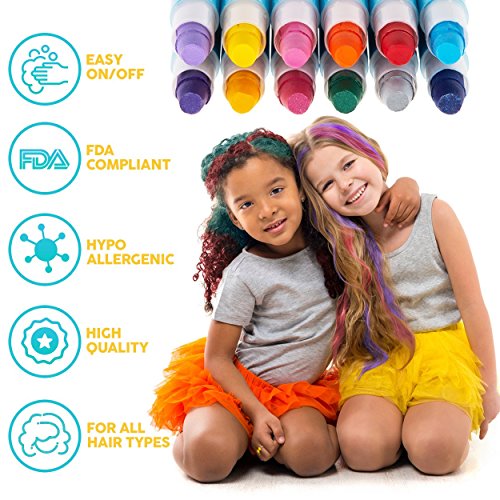 Hair Chalk For Girls Boys 12 Temporary Hair Color For