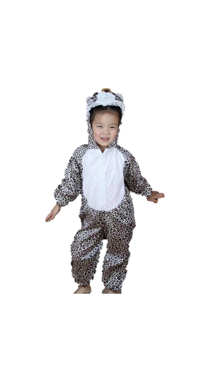 Matissa Kids Animal costumes Boys Girls Unisex Pajamas Fancy Dress outfit Cosplay Children onesies (Leopard, L (For kids 105-120 cm tall))