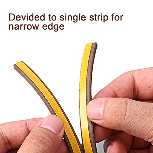 Foam Sealing Strip Door Window Insulation Kit,YIJU D Type EPDM Self Adhesive Doors and Windows Soundproof Insect Prevention Collision Avoidance Rub - Thumbnail 3