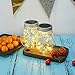 Solar Mason Jar Lights, Adecorty Outdoor Hanging Lights 2 Pack 20 LED String Fairy Star Firefly Jar Lights (Jars & Hangers Included) Warm White Waterproof Solar Lanterns for Garden Patio Outdoor Decor
