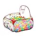 EocuSun 5-ft Kids Ball Pit Tent Extra Large Ball Pits with Basketball Hoop and Zippered Storage Bag, Balls Not Included (5-ft)