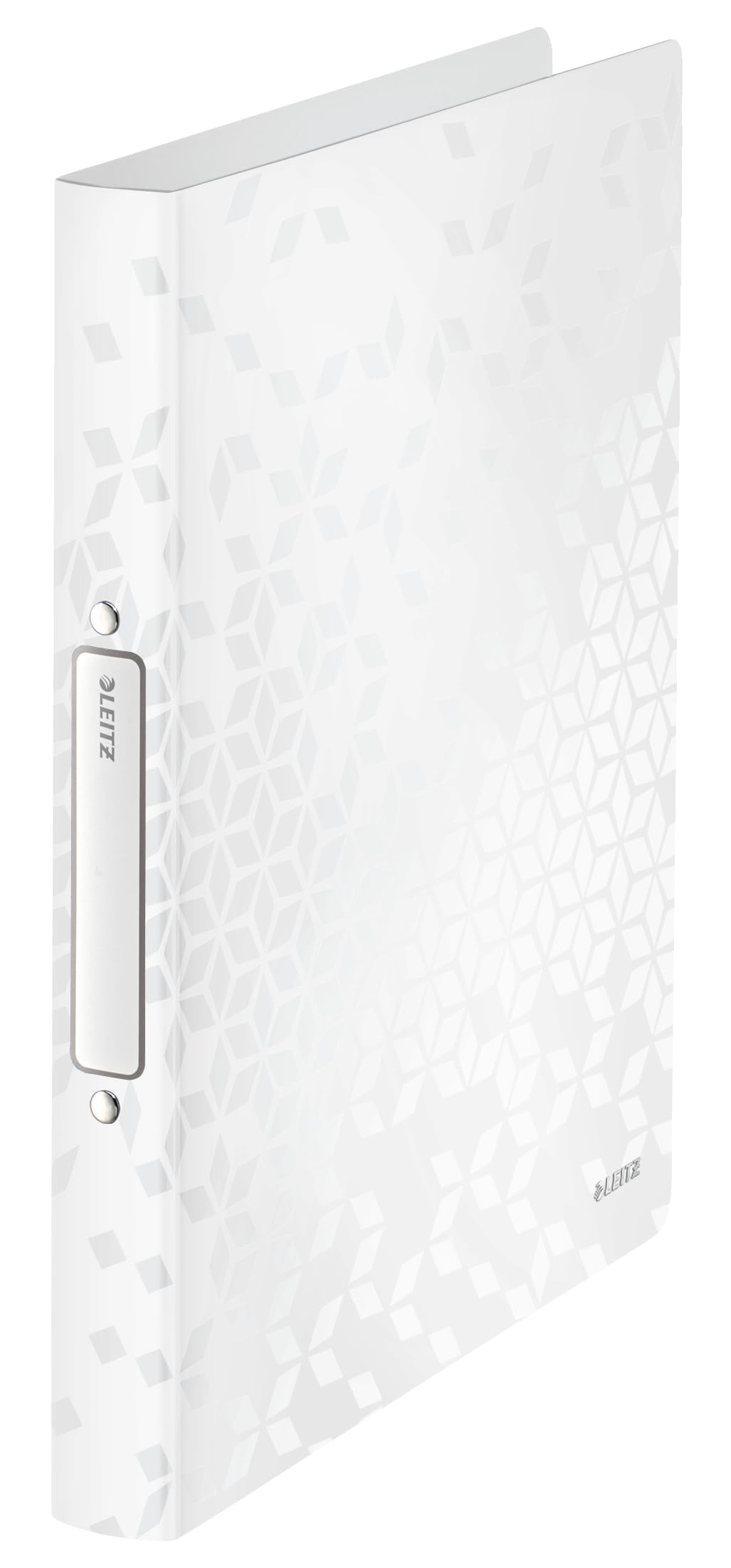 Leitz 2 Ring Binder, Holds up to 190 Sheets, Wow Range, 25 mm Spine, 42570001 - A4, White