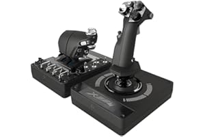 Logitech G X56 H.O.T.A.S Throttle and Joystick Flight Simulator Game Controller, 4 Spring Options, +189 Programmable Controls, RGB Lighting, 2x USB, PC - Black