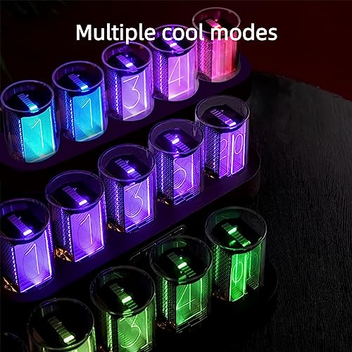 Adventurers Simulation Nixie Tube Clock, RGB Desk Clock, LED Tube Desk