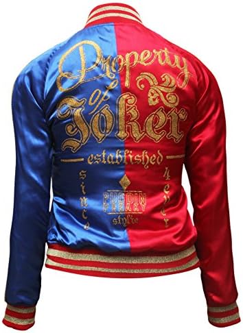 Suicide Squad New Style Harley Quinn Jacket (Small, Red and Blue)