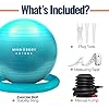 Exercise-Ball-Chair-55cm-65cm-75cm-Yoga-Ball-Stability-Ring-For-Pregnancy-Balance-Pilates-or-Birthing-Therapy-Use-at-Office-Gym-or-Home-Anti-Burst-and-Anti-Slip-Premium-Grade Exercise Ball Chair (55cm, 65cm & 75cm) - Yoga Ball & Stability Ring. For Pregnancy, Balance, Pilates or Birthing…