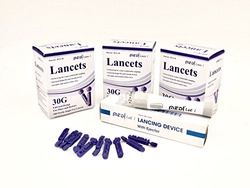 Medt Lan I Twist Off Lancets for Blood Testing and Lancing Device with Ejector (1 Lancing Dev. + 300 pcs Lancets) - Thumbnail 4