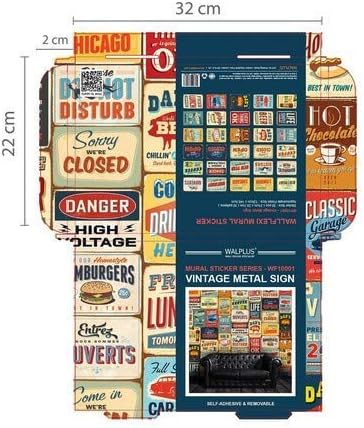 WALPLUS Collage Mural Artistic Creations Picture Room Decor Vintage-Inspired Kit Prints Album Covers Posters Unique Indie Dorm Photo Display for Vintage Metal Signs Art Retro Classic 30 PCS A4 Size - Image 4