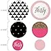 Chic 30th Birthday - Pink, Black and Gold - Confetti and Balloon Birthday Party Decorations - Combo Kit