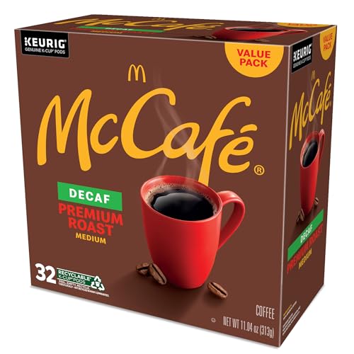 MCCAFE KEURIG SINGLE SERVE K-CUP PODS, PREMIUM ROAST DECAF, 32 COUNT