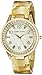 Anne Klein Women's 10/9956CMHN Swarovski Crystal Accented Gold-Tone Horn Resin Watch