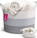 PiinkLlama XXL Cotton Rope Basket + Bonus Basket, 20