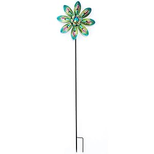 Goose Creek Garden Kinetic Wind Spinner Garden Stake Ornament Lawn Yard Patio,Peacock