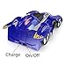 Wall Climbing Zero Gravity Mini USB Remote Control Racer Vehicle Drive Up Any Smooth Surface Electrical RC Blue Driving Car Perfect for Holiday Gift (Instruction Guide Included)