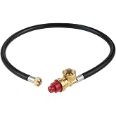 Fuel Propane Gas Portable Stove Replacement 27.5" Regulator with Hose | 1"- 20 Female Thread Convert to 1LB Bottle, M16 x 1.5 Propane Regulator Hose to Dual Fuel Butane Camping Stove
