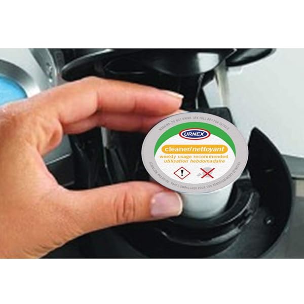 URNEX K-CUP CLEANER – 5 CLEANING CUPS – FOR KEURIG MACHINES COMPATIBLE WITH KEURIG 2.0 – REMOVES STAINS NON-TOXIC
