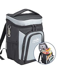 Outrav Grey Backpack Cooler Bag with Bottle Opener