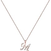 Yoosteel Valentines Gifts for Kids Her- S925 Sterling Silver Initial Necklaces for Women Teen Girls Sterling Silver Cursive Initial Necklace Jewelry Birthday Gifts for Girls