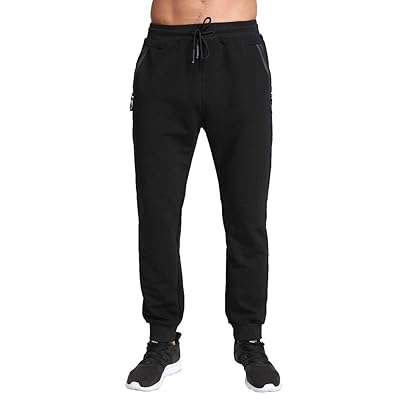 Tansozer Men's Lightweight Joggers Casual Slim Sweatpants Track Pants with Zipper Pockets